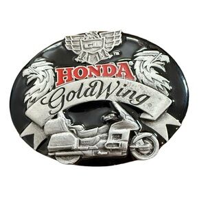VTG Honda Gold Wing Belt Buckle Made In USA Siskiyou Pewter Luxury Motorcycle